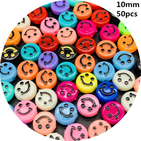 Smiley Beads: Acrylic Oval Spaced Beads for DIY Jewelry - Image 11