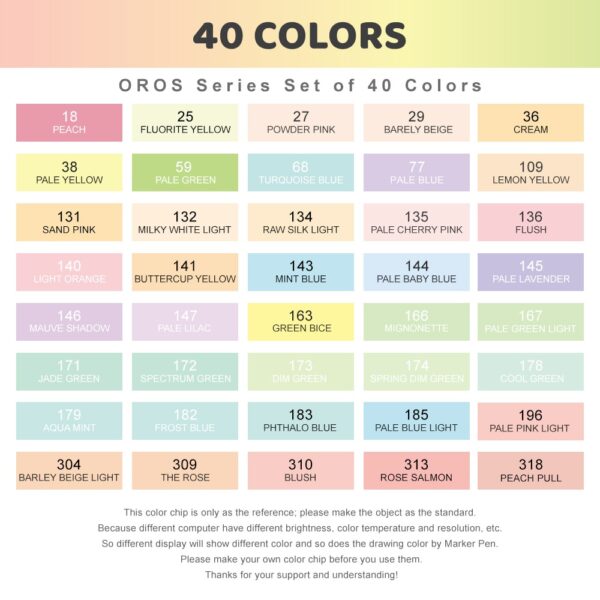 40 Pastel Colors Marker Set - Image 2