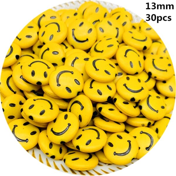 Smiley Beads: Acrylic Oval Spaced Beads for DIY Jewelry - Image 15