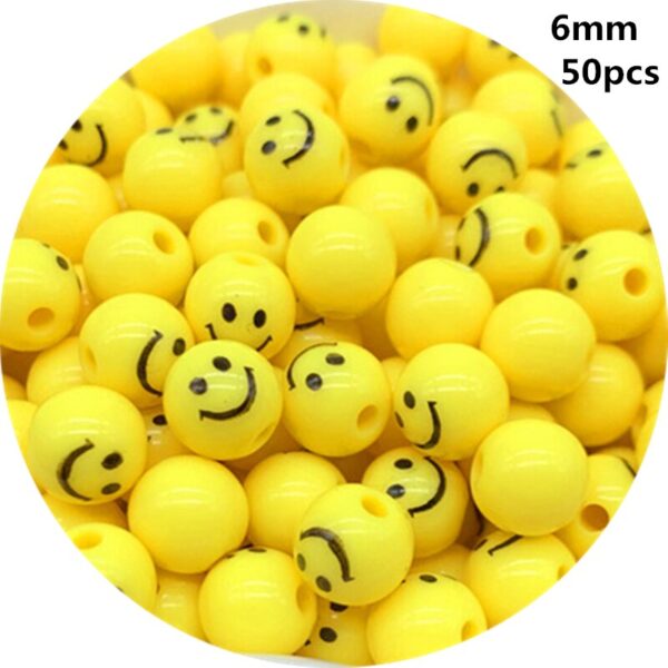 Smiley Beads: Acrylic Oval Spaced Beads for DIY Jewelry - Image 5