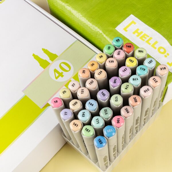 40 Pastel Colors Marker Set - Image 3