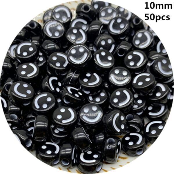 Smiley Beads: Acrylic Oval Spaced Beads for DIY Jewelry - Image 22