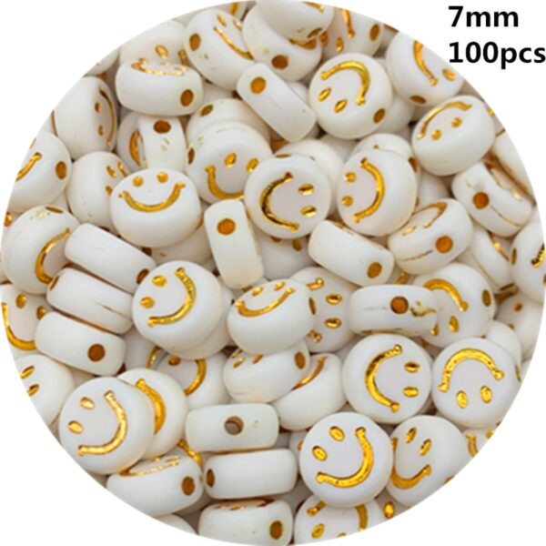 Smiley Beads: Acrylic Oval Spaced Beads for DIY Jewelry - Image 28