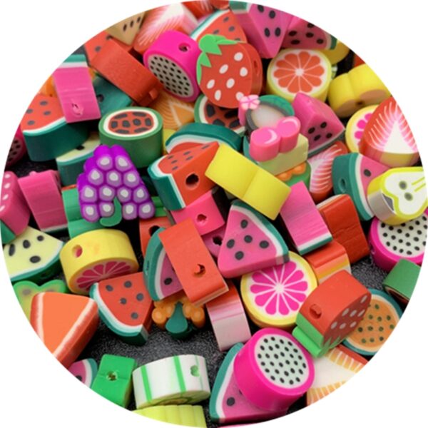 30pcs Fruit-Shaped Clay Spacer Beads: Perfect for DIY Jewelry - Image 27