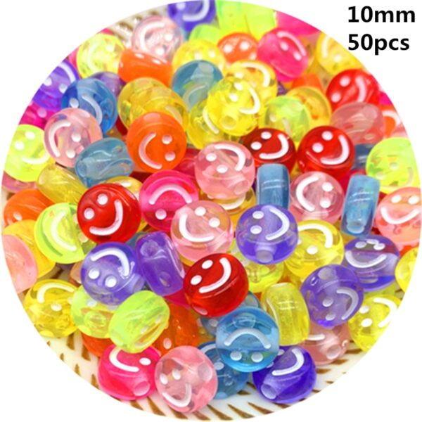 Smiley Beads: Acrylic Oval Spaced Beads for DIY Jewelry - Image 27