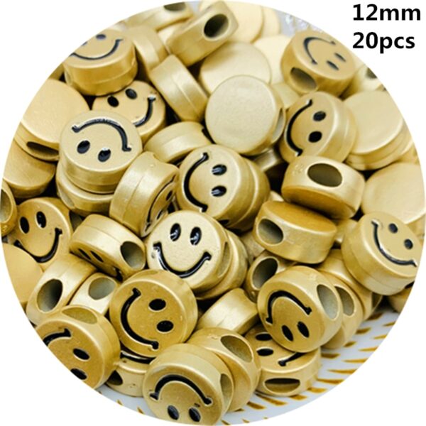 Smiley Beads: Acrylic Oval Spaced Beads for DIY Jewelry - Image 17