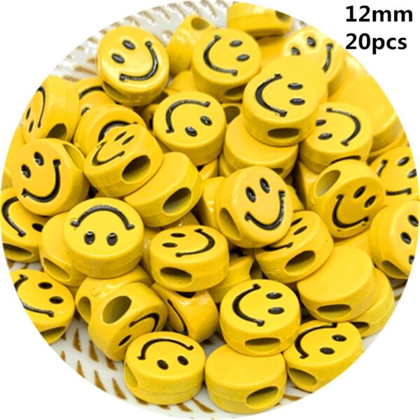 Smiley Beads: Acrylic Oval Spaced Beads for DIY Jewelry - Image 18