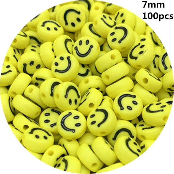 Smiley Beads: Acrylic Oval Spaced Beads for DIY Jewelry - Image 6