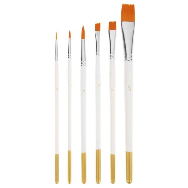 6pcs Nylon Hair Oil Paint Drawing Brushes for Kids