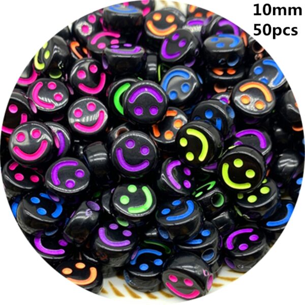 Smiley Beads: Acrylic Oval Spaced Beads for DIY Jewelry - Image 26