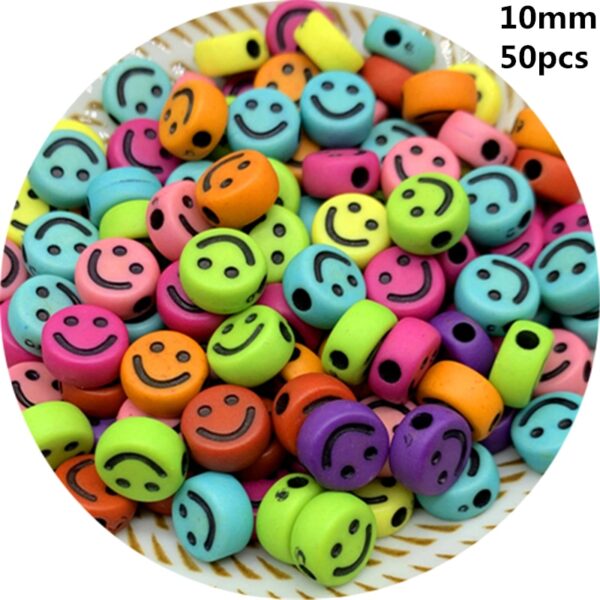 Smiley Beads: Acrylic Oval Spaced Beads for DIY Jewelry - Image 25