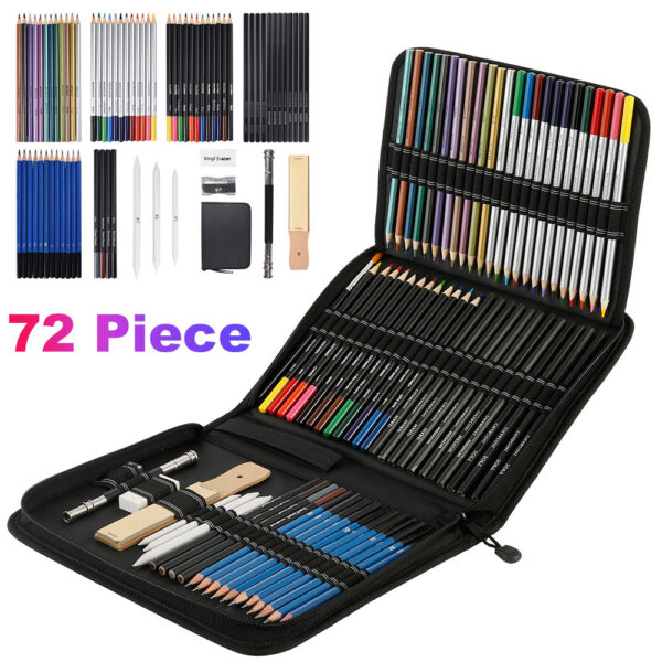 72pcs Color Sketch Pencils Set - Image 2