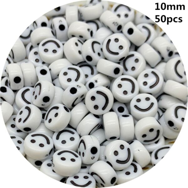 Smiley Beads: Acrylic Oval Spaced Beads for DIY Jewelry - Image 23