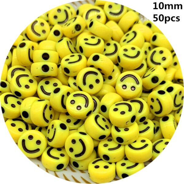 Smiley Beads: Acrylic Oval Spaced Beads for DIY Jewelry - Image 21