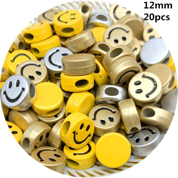 Smiley Beads: Acrylic Oval Spaced Beads for DIY Jewelry - Image 20