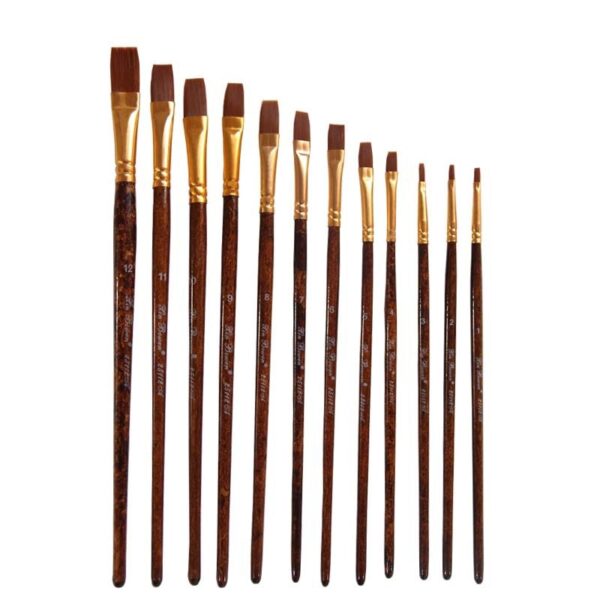 12 pcs/set Nylon Hair Watercolor Paint Brushes - Image 5