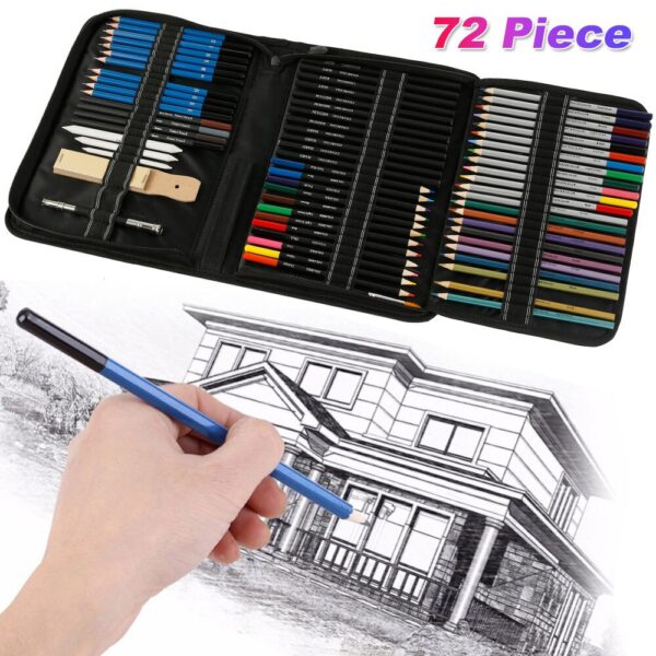 72pcs Color Sketch Pencils Set - Image 3