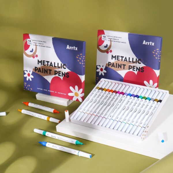 Dual Tip Metallic Paint Pens - Image 2