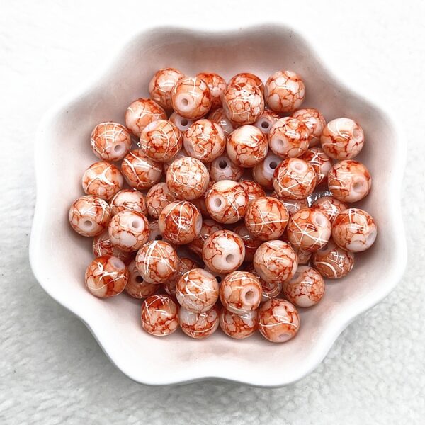 Patterned Round Glass Beads: Perfect for DIY Jewelry and Accessories - Image 18