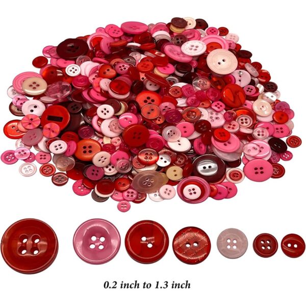 Colorful Round Resin Buttons: Ideal for DIY Crafts and Sewing - Image 4