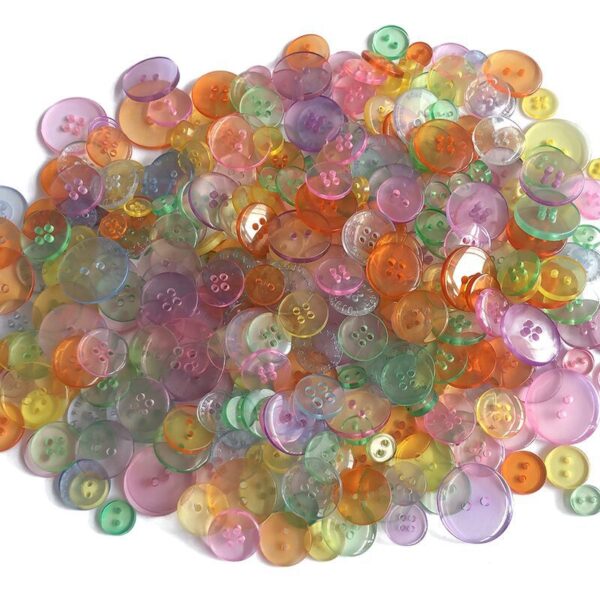 Colorful Round Resin Buttons: Ideal for DIY Crafts and Sewing - Image 31