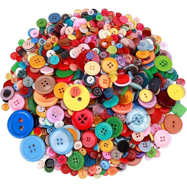 Colorful Round Resin Buttons: Ideal for DIY Crafts and Sewing - Image 2