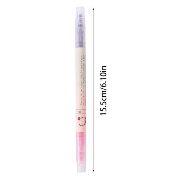 6pcs Double Ended Pastel Colors Highlighters - Image 6