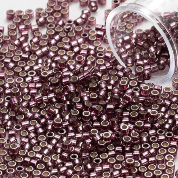 Silver-Lined Glass Beads: 2mm Dark Purple - Ideal for Modern Embroidery - Image 19