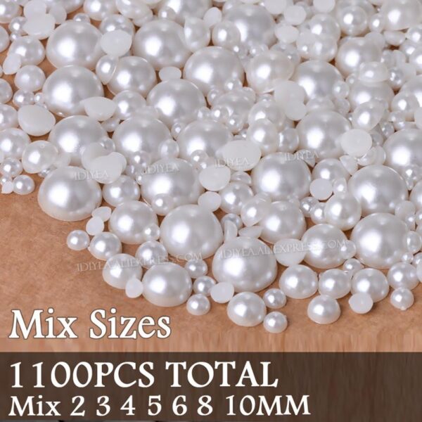 Imitation Pearl Half Round Beads: Perfect for Nail Art and DIY Crafts - Image 4