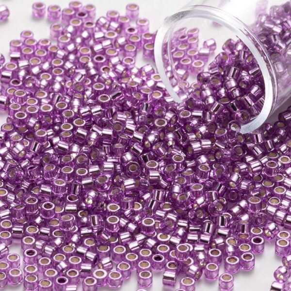 Silver-Lined Glass Beads: 2mm Dark Purple - Ideal for Modern Embroidery - Image 25