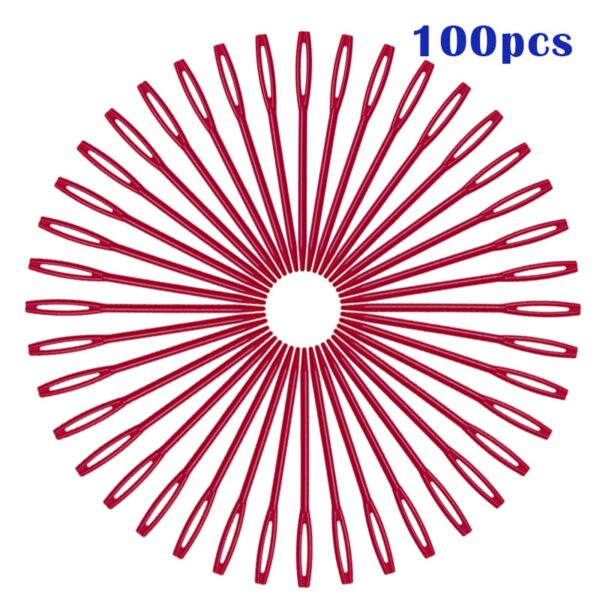 100-Pack 7cm Plastic Sewing Needles: Essential DIY Sewing Tools - Image 7