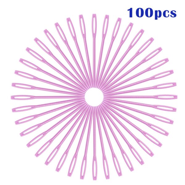 100-Pack 7cm Plastic Sewing Needles: Essential DIY Sewing Tools - Image 10