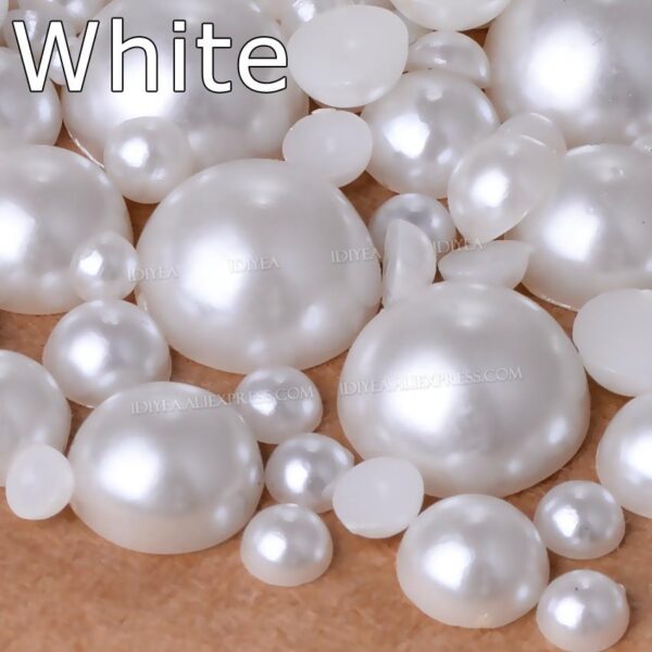 Imitation Pearl Half Round Beads: Perfect for Nail Art and DIY Crafts - Image 3