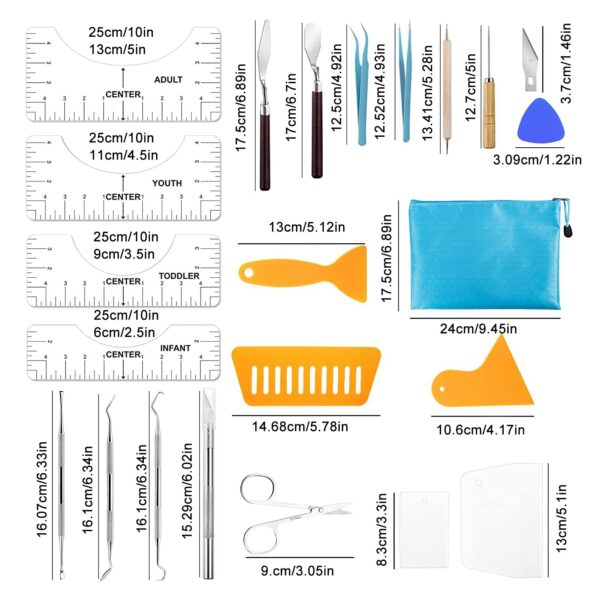 33pcs Craft Vinyl Weeding Kit: Precision Tools for Vinyl Making - Image 6