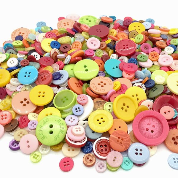 Colorful Round Resin Buttons: Ideal for DIY Crafts and Sewing - Image 25