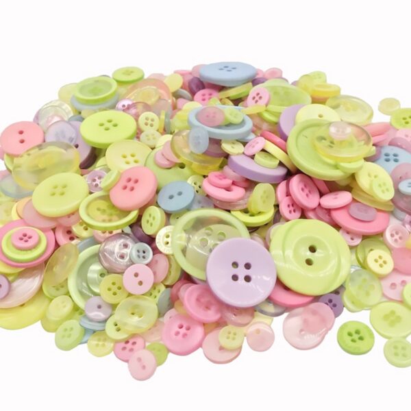 Colorful Round Resin Buttons: Ideal for DIY Crafts and Sewing - Image 27