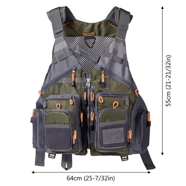 Bassdash Breathable Fishing Vest Outdoor Sports Fly Swimming Adjustable Vest Fishing Tackle - Image 2