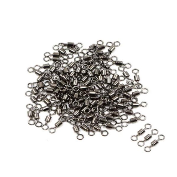 100pcs Fishing Barrel Bearing Rolling Swivel