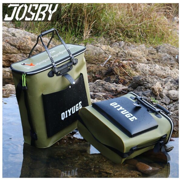 JOSBY Portable Zipper Fishing Bucket