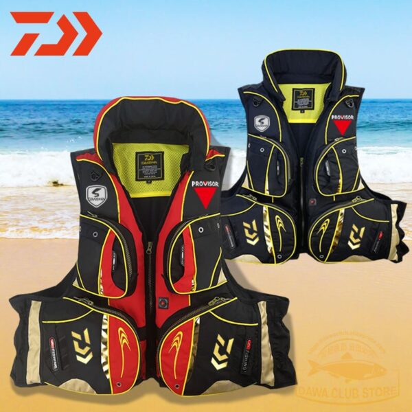 DAIWA Reflective Fishing Life Jacket High Buoyancy Life Vest Large Size UNISEX Multi-Function Multi Pocket Outdoors Fishing Vest - Image 5