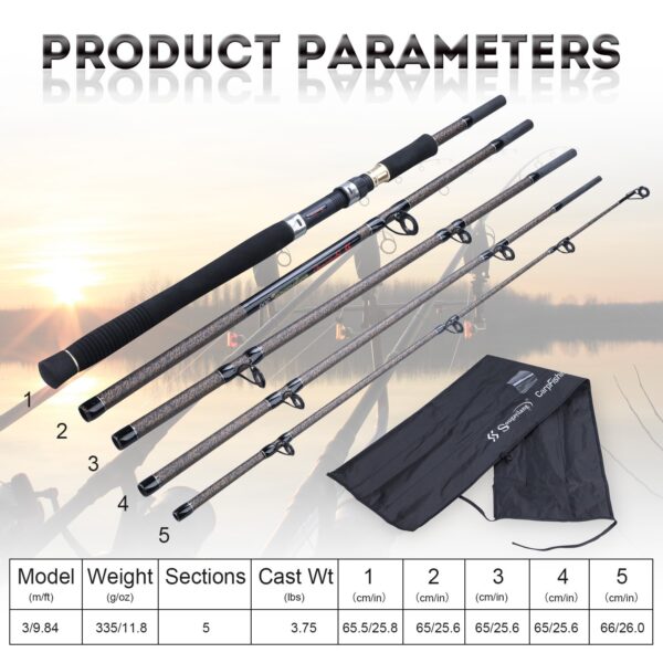 Sougayilang Portable 4 Section Fishing Rod - Image 6