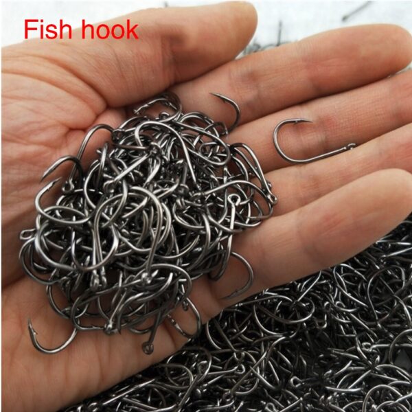 1000Pcs Fish hooks High Carbon Steel Fish Hooks 3#-12# 10 Sizes - Image 4