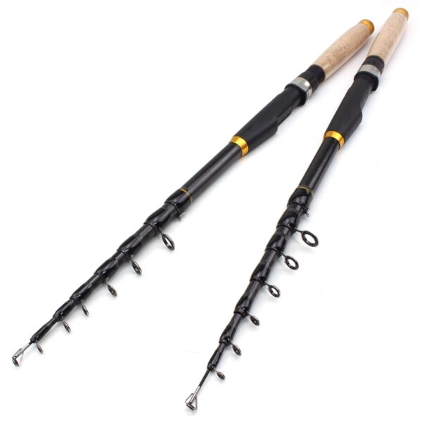 NEW 1.8m 2.1m 2.4m 2.7m 3.0m 3.6m Carbon Fiber fishing rod Super short pocket Portable Spinning pole telescopic fishing rod