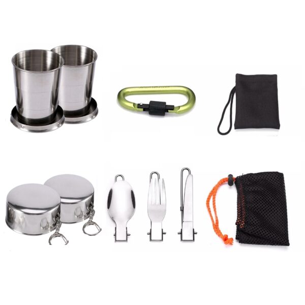 1 Set Outdoor Pots Pans Camping Cookware - Image 4