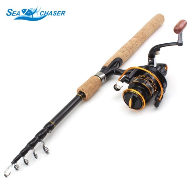 1.8-2.7m lure Telescopic Spinning rod and reel Set