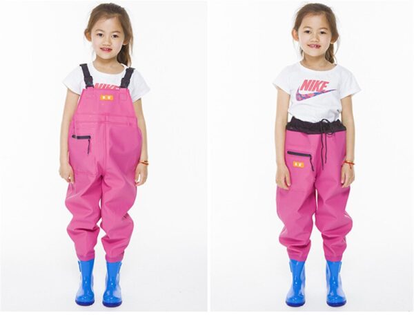 Kids Wader Jumpsuit Waterproof Wading Pants With Rain Boots Garden Beach Fishing Hunting girls boy Wader Trousers