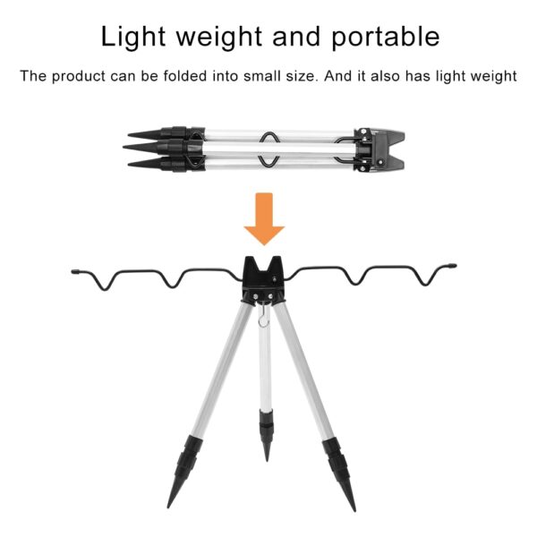 Aluminum Alloy Telescopic Fishing Rod Holder - Image 2