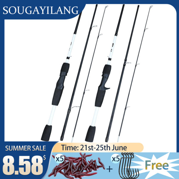 Sougayilang 3 Sections Carbon Fishing Rod