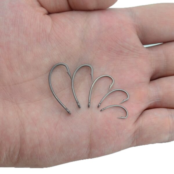 15pcs PTFE Coated High Carbon Stainless Steel Barbed Fish Hook With Eye - Image 4