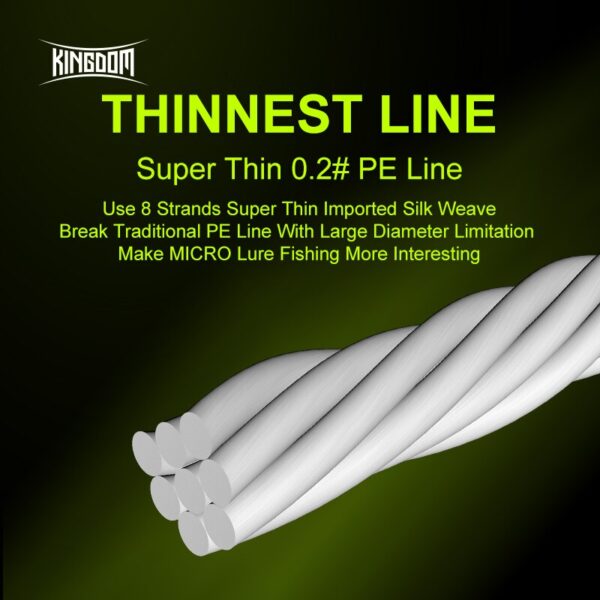 Kingdom Micro Fly Fishing Lines 100m 8 Strands Braided PE Japan Monofilament Fishing Line - Image 3